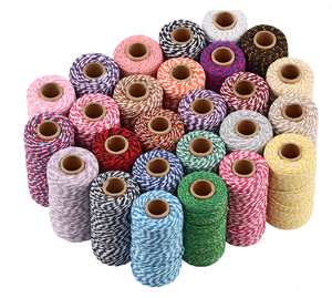 Ổn đơn đặt hàng nhỏ chấp nhận 2 mm màu đỏ và trắng bông quanh co nhiều màu bao bì dây thừng - Product Image 2