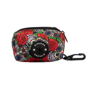 Bolsa de Transporte para Mascotas DIFANDE con Diseño Floral y Calavera, Bolsa de Viaje Portátil para Perros y Gatos - Product Image 1