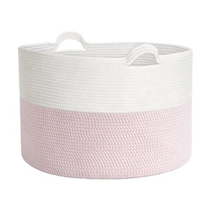 Panier à <span class=keywords><strong>linge</strong></span> sale extra large en <span class=keywords><strong>corde</strong></span> de coton écologique tressé avec poignée - Product Image 1