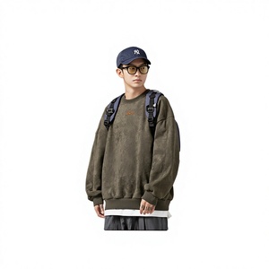 เสื้อฮู้ดดี้แขนยาวคอกลมทรงโอเวอร์ไซส์ดีไซน์ใหม่สำหรับผู้ชาย ปักลาย 3 มิติ แต่งชายรุ่ย สไตล์ฮิปฮอป ลำลอง เป็นมิตรกับสิ่งแวดล้อม เหมาะสำหรับฤดูใบไม้ร่วง - Product Image 1