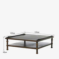 Table basse rétro en bois massif de style Wabi-sabi pour la maison, le salon, le café, l'hôtel ou l'appartement.