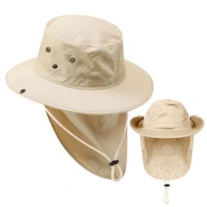 Sombrero Deportivo de Pesca con Ala Ancha de Nailon, Protección UV, Ajustable, Unisex, con Solapa para Cara y Cuello, para Primavera/Verano, Trabajo en el Jardín - Product Image 5