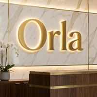 Enseigne personnalisée avec logo, enseigne LED sur mesure pour entreprise, enseigne LED avec nom d'entreprise, enseigne métallique, logo de marque pour showroom