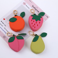 Creatieve schattige fruit portemonnee hanger aardbei minimalistische mini portemonnee sleutelhanger portemonnee opbergzak hangende decoratie