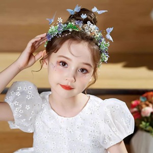 Copricapo da Piccola <span class=keywords><strong>Principessa</strong></span>, Cerchietto per Capelli con Fiori per Bambine, Corona Decorativa Fantasiosa per Ragazze - Product Image 6