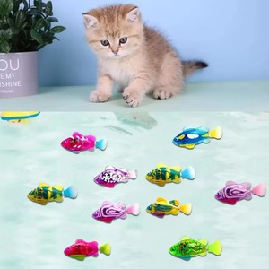 Jouet pour chat, poisson robot interactif à LED, jouets de pêche électriques lumineux, stimulent l'instinct de chasse des chatons, produit pour animaux de compagnie - Product Image 1