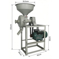 Molino Eléctrico Comercial Básico para Arroz, Maíz y Especias, Tipo Estable, Equipo de Molienda para Negocios de Catering, Alta Calidad