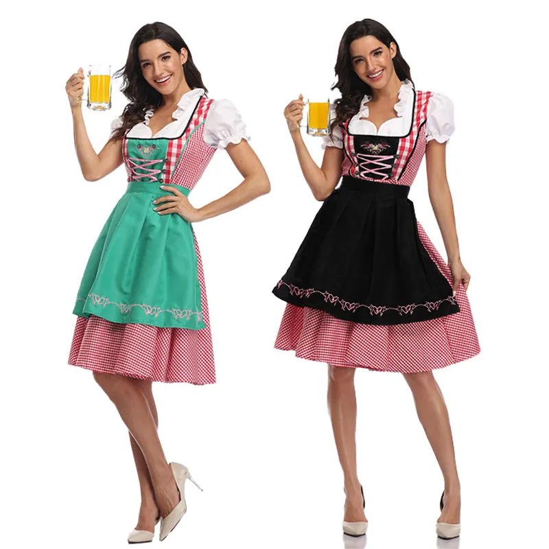 2023 Hot Bán Oktoberfest Trang Phục Đức Truyền Thống Bavaria Quốc Gia Ăn Mặc Maid Dress Cosplay Trang Phục