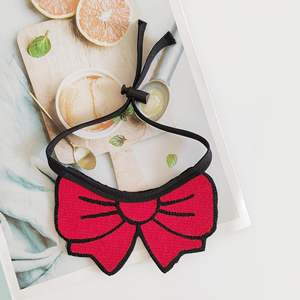 Luxo Anti-Lambendo Dog Saliva Toalha Elegante Bow Design Pet Collar com padrão impresso para gatos e outros animais de estimação - Product Image 5