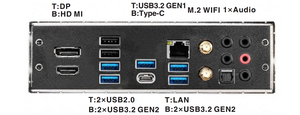 Carte mère <span class=keywords><strong>B660</strong></span> LGA 1700 carte de jeu Super sorties Type C USB3.2 Gen 2 DP M.2 NVME, 2.5G WIFI Top qualité pour 12th 13th gen - Product Image 5