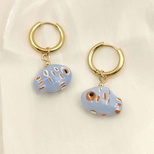 ต่างหูระดับไฮเอนด์รูปปลาเล็กปลาน้อยสำหรับผู้หญิงต่างหูแฟชั่นทำจากสเตนเลสสตีล - Product Image 4