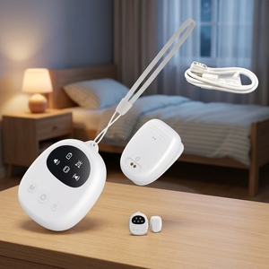 Alarma <span class=keywords><strong>de</strong></span> enuresis nocturna para bebés, niños pequeños y ancianos con vibración, tono <span class=keywords><strong>de</strong></span> llamada intermitente, pantalla OLED, inteligente y recargable para ancianos y bebés - Product Image 1
