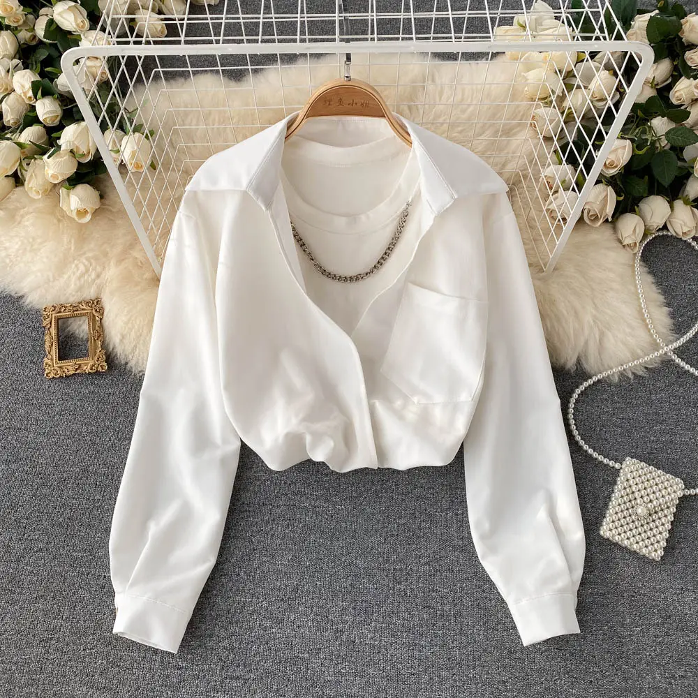 Autumn Full Sleeve Shirts Women Solid Casual Blouse Ladies Elegant Clothing Clothes Women Wholesale