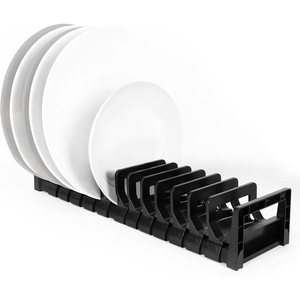 Newly Kitchen Sink Caddy PP Plastic Standing Non-Folding Single Tier Flexible Design Dish <b>Plate</b> Drying <b>Rack</b> - Product Image 1