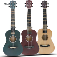 Ukulélé 4 cordes en bois de tilleul 23'' finition mate, personnalisable avec logo, vente en gros directe usine, prix abordable pour débutants