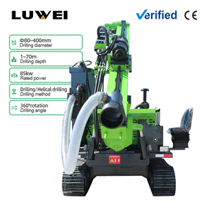Machine de piquage de pieux solaires sur chenilles hydrauliques LUWEU pour projets photovoltaïques, haute efficacité, avec dépoussiéreur <span class=keywords><strong>solaire</strong></span> en option - Product Image 1