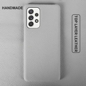 ปกหนัง<span class=keywords><strong>แท้</strong></span>สำหรับซัมซุง A52 4กรัม5กรัมทำด้วยมือจากหนังวัวแท้หรูหราออกแบบโทรศัพท์กรณี - Product Image 1