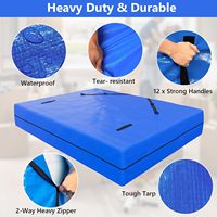 Robuste 12 poignées et fermeture à glissière solide, housse de matelas pour le déplacement, sacs de matelas pour le stockage