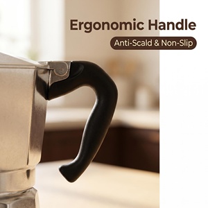 <span class=keywords><strong>Cafetière</strong></span> expresso en aluminium 3/6/9 tasses, poignée douce au toucher résistante à la chaleur, couleur personnalisée, Moka Pot pour les marques de café - Product Image 2