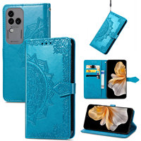 Etuis portefeuille en cuir pour Infinix Note 40 Pro Zero 30 Smart 8 30i 2023 en relief 3D papillon fleur Flip dragonne