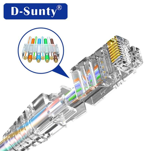 D-sunty 8P8C <b>RJ45</b> Connectors Cat5/Cat6 Ethernet Plug with Gold Plated Contacts Crimp Type Factory Price - Product Image 6