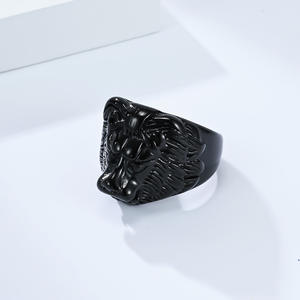 Lion Head <b>Titanium</b> Steel <b>Ring</b> For Men Gold Black Silver Color Animal Zodiac Jewelry Gift Fashion <b>Rings</b> - Product Image 3