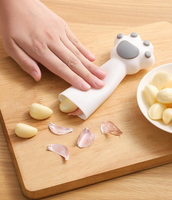 Éplucheur d'ail en silicone personnalisé avec logo Syh1863, presse-ail manuelle, accessoires de cuisine, patte de chat, super doux, durable, réutilisable