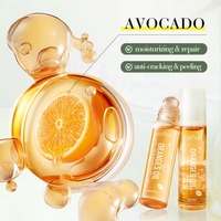 Produits de beauté pour les lèvres Huile à lèvres naturelle à la pêche, à l'avocat, à la fraise et à l'orange Hydratante, nourrissante, brillante pour les lèvres