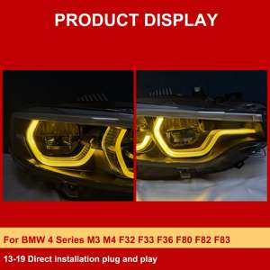 J ONE Interruptor Amarillo Blanco para Faro Delantero de Alta Intensidad para <span class=keywords><strong>BMW</strong></span> Serie 4 M3 M4 F32 F33 F36 F80 F82 F83 2013-<span class=keywords><strong>2019</strong></span>, Faro Delantero LED para Automóvil - Product Image 3