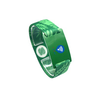 Bracelet en tissu RFID élastique personnalisé TF9675 avec logo, 860-960 MHz UHF, pour le suivi des stocks en entrepôt