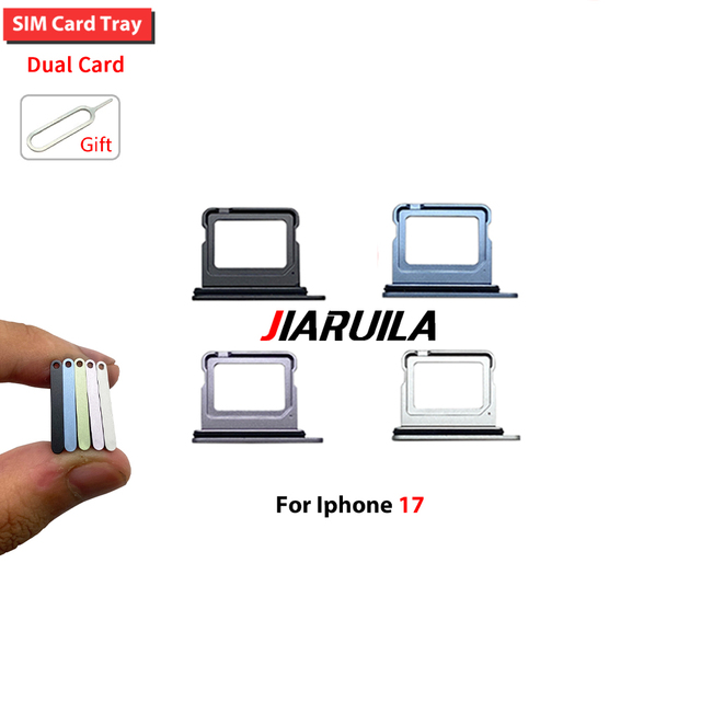 Wholesale Dual SIM Card Tray for Iphone 17 Memory Tray Durable Precise Slot Adapter Phone Spare Parts Mobile Phone Flex Cables
