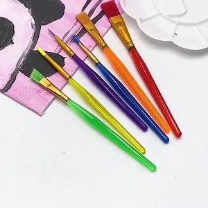 Bán Buôn 6Pcs Trẻ Em Sơn Công Cụ Thủ Công Bàn Chải Nghệ Sĩ Sơn Vẽ Bàn Chải Thiết Lập Tự Làm Bánh Công Cụ - Product Image 3