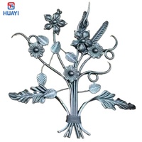 Marco de Hierro Forjado de Lujo con Hojas Doradas, Diseño de Cuervo, Sol y Flores, para Interiores y Exteriores, Colores Personalizados, Duradero