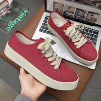 Chaussures décontractées en toile à plateforme, multicolores, à lacets, légères, pour usage quotidien, baskets de skate, logo personnalisé disponible