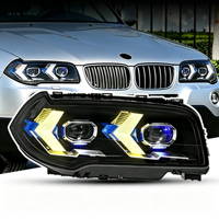 Pour BMW X3 E83, ensemble de phares LED, style flèche, modifié, double couleur, DRL, clignotant, projecteur laser, phare avant, plug and play, 06-10
