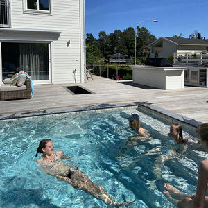 Piscine familiale de grande taille pour adultes, en fibre de verre, préfabriquée, avec jets d'eau, jacuzzi extérieur, 20 pieds, piscine creuse - Product Image 5