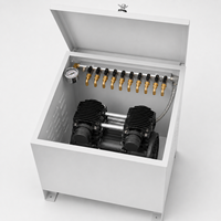Pompe à air à entraînement sans huile haute efficacité pour eaux profondes, 10 diffuseurs, avec armoire silencieuse pour bassin et lac jusqu'à 5 acres