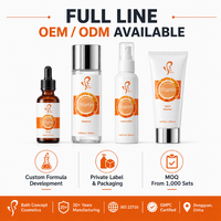 Sérum à la vitamine C en marque blanche, ensemble de soins naturels essentiels pour le visage à la vitamine C, sérum et essence faciale à la vitamine C