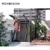 RICHOCEAN Moderne Étanche Fenêtre de Toit Plat Conception de Porte de Lucarne Ouverture Automatique Skydoor Trappe d'Accès Pliable Rooflight