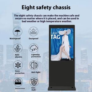 Écran publicitaire LCD mural vertical personnalisé de 65 pouces à haute luminosité, étanche pour ascenseur extérieur, orientation et éducation. - Product Image 4