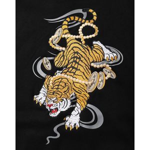 Niepce Inc Sweat-shirt à capuche brodé motif tigre pour homme, 100 % coton, French Terry, style streetwear - Product Image 6