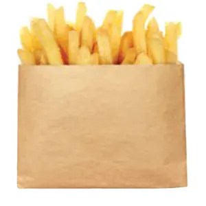 Sacos de papel de embalagem de batatas fritas descartáveis com impressão você próprio logotipo