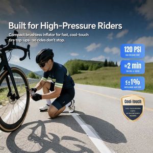 Bomba de Aire Digital Portátil para Bicicleta, Inflador Eléctrico Compacto para Neumáticos de Ciclismo de Carretera y Montaña - Product Image 2