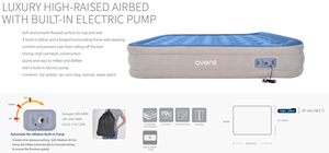 Lit d'air gonflable à trois couches en PVC bleu à 42 trous, doublement élargi, facile à transporter, <span class=keywords><strong>avec</strong></span> pompe électrique, pour le camping - Product Image 3