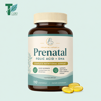 Capsules prénatales de marque privée OEM avec acide folique + DHA Supplément prénatal en vitamines et minéraux