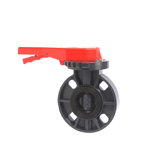 Factory wholesale custom size PVC bottom valve wafer type butterfly handle valve