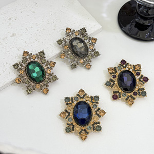 Broche de luxe en électroplaqué rouge <span class=keywords><strong>champagne</strong></span> en forme de fleur, bijoux pour femmes, souvenirs de mariage, cadeaux pour petite amie, broches tendance de créateur - Product Image 3