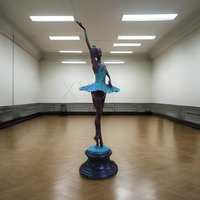 Ornement rétro, sculpture de danseuse de ballet en bronze coulé sur mesure, statue en bronze