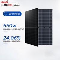 Panel Surya Bifasial Tipe-N 600W/650W Efisiensi 23% Garansi 12 Tahun, Tersedia di EU, Kit Sistem PV untuk Rumah & Industri