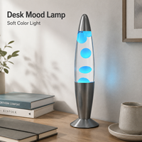 Lampe à lave LED en aluminium de 14 pouces avec télécommande pour la décoration intérieure et l'éclairage d'ambiance (vente en gros)